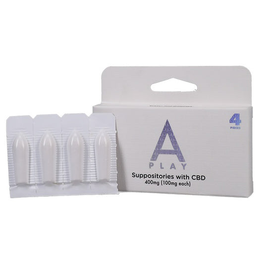 A-Play Suppositories with CBD - 400mg (100mg each) - 4 pieces