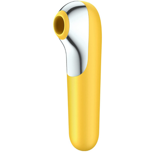 Satisfyer Dual Love Air Pulse Vibrator Yellow With Bluetooth And App