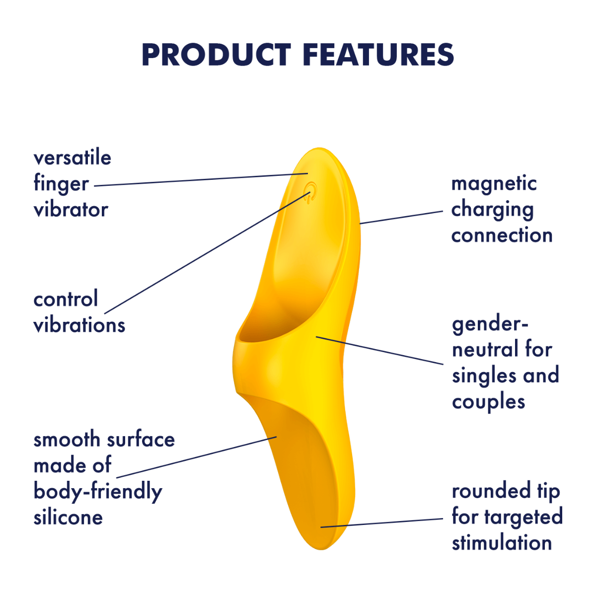 Satisfyer Teaser Finger Vibrator - Dark Yellow