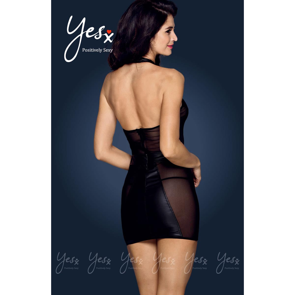 Yesx YX166 2pc Dress & Thong Black